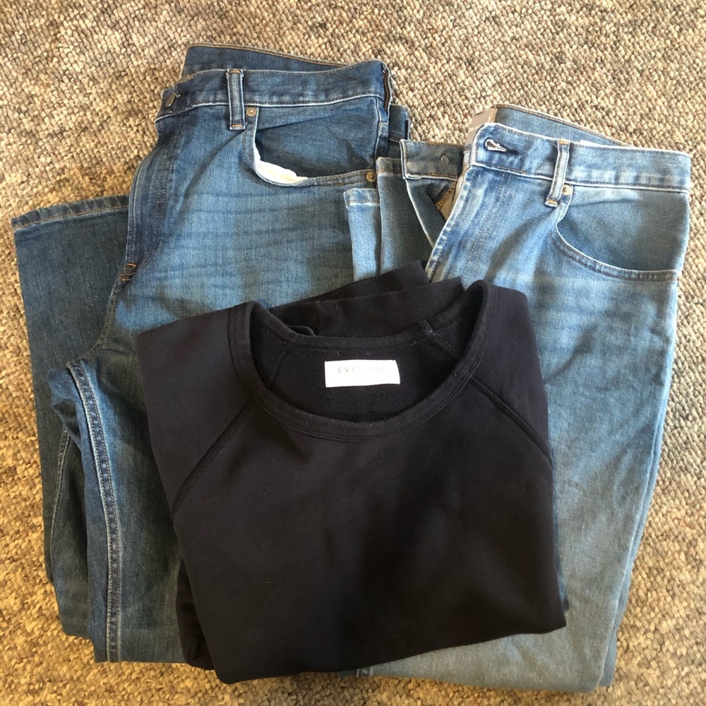 Everlane BUNDLE! two jeans.m and one tee combo